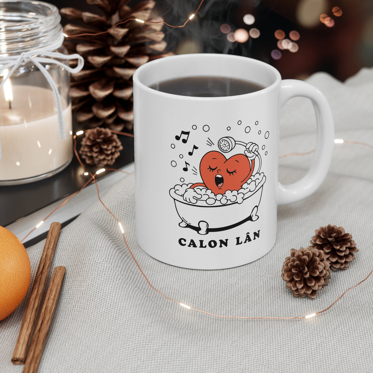 Mug - Calon Lân Singing Heart Ceramic Coffee Cup