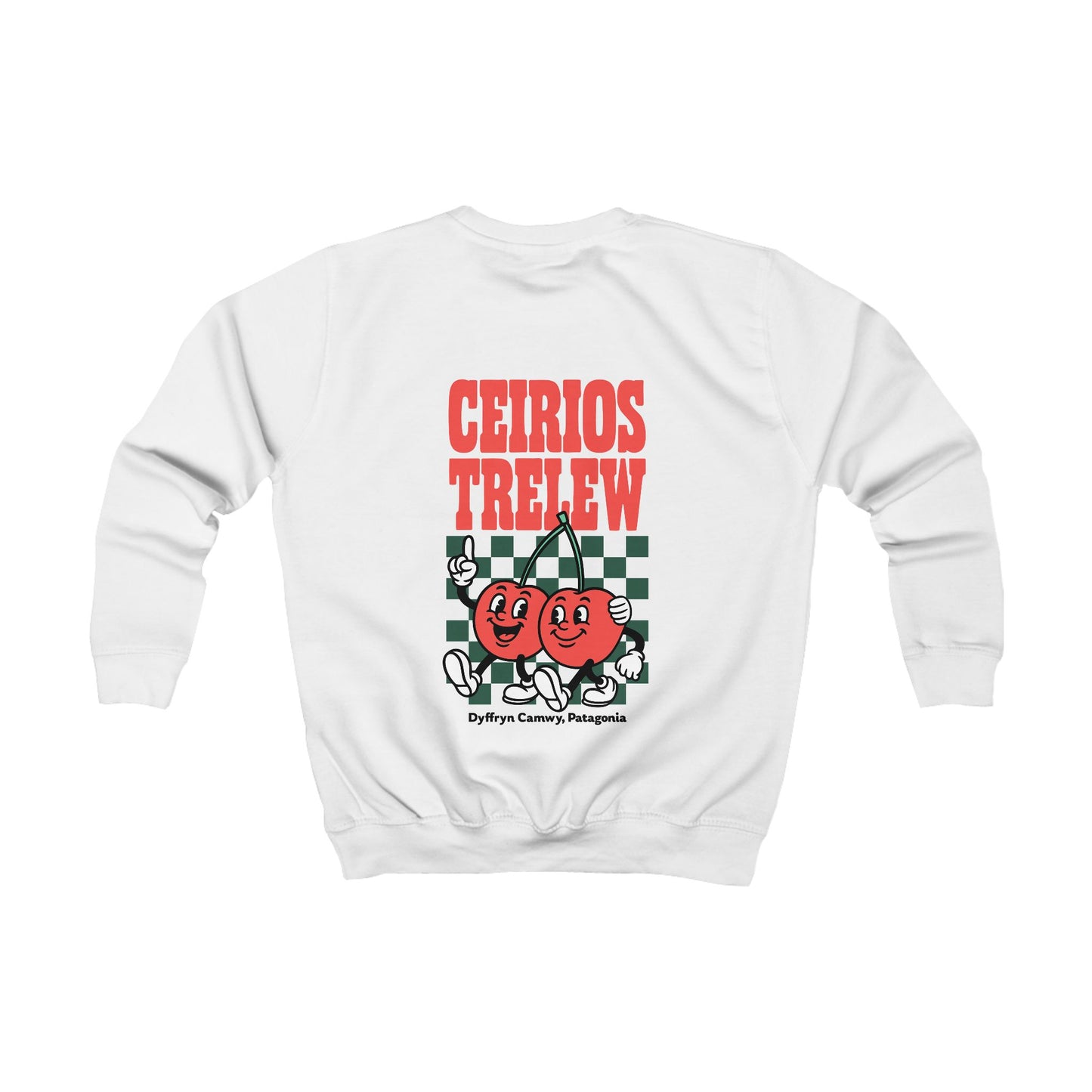 Kids Cherry Sweatshirt — "Ceirios Trelew, Patagonia" Vintage Pullover