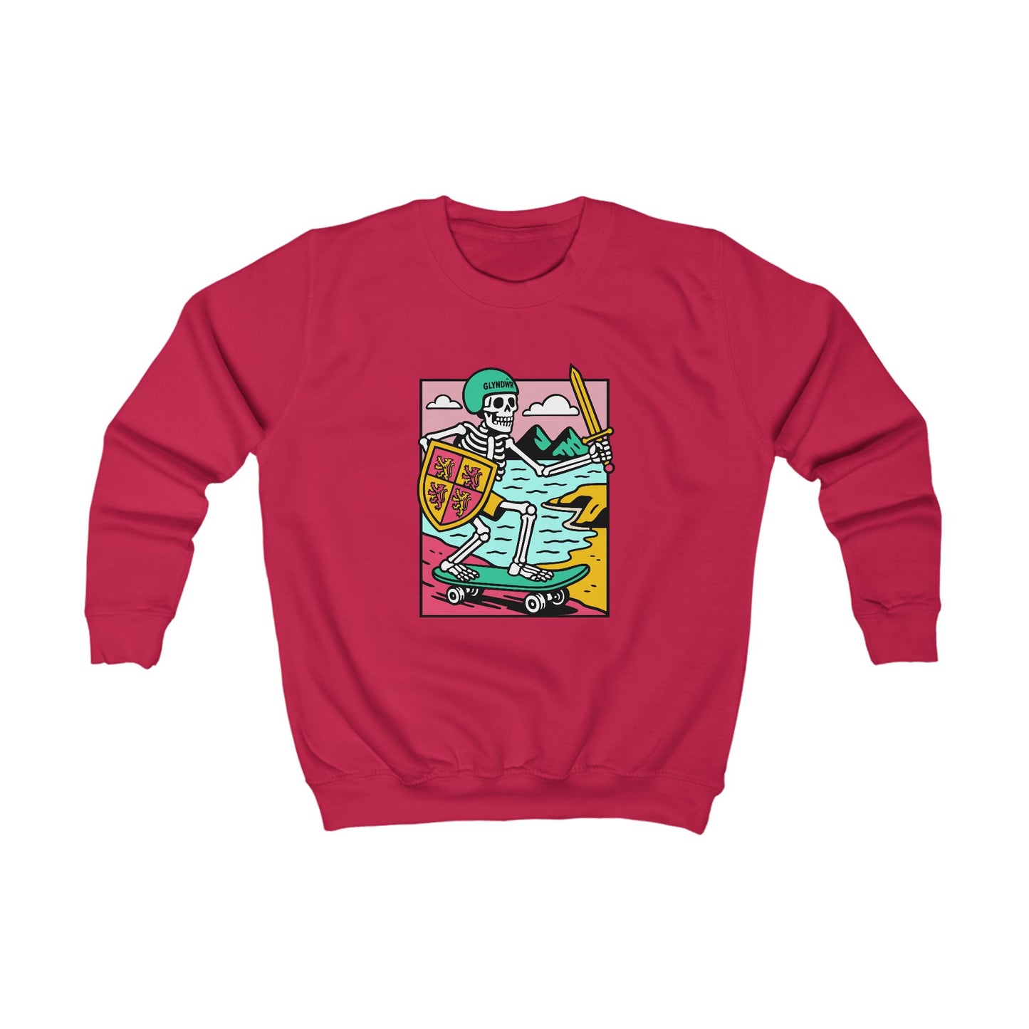Kids Skeleton Glyndŵr Jumper — Skateboard Design