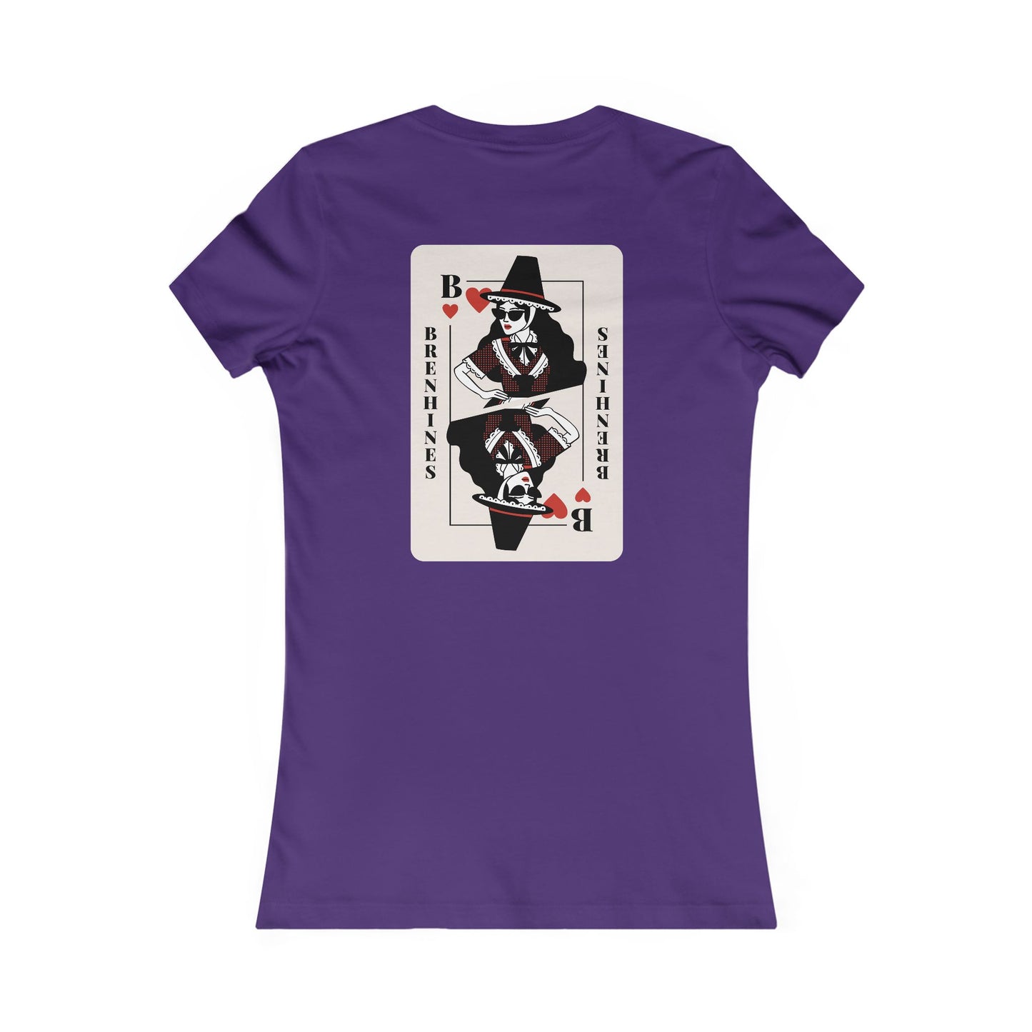 Women's Welsh Queen Of Hearts Tee - 'Brenhines' (Double Sided)