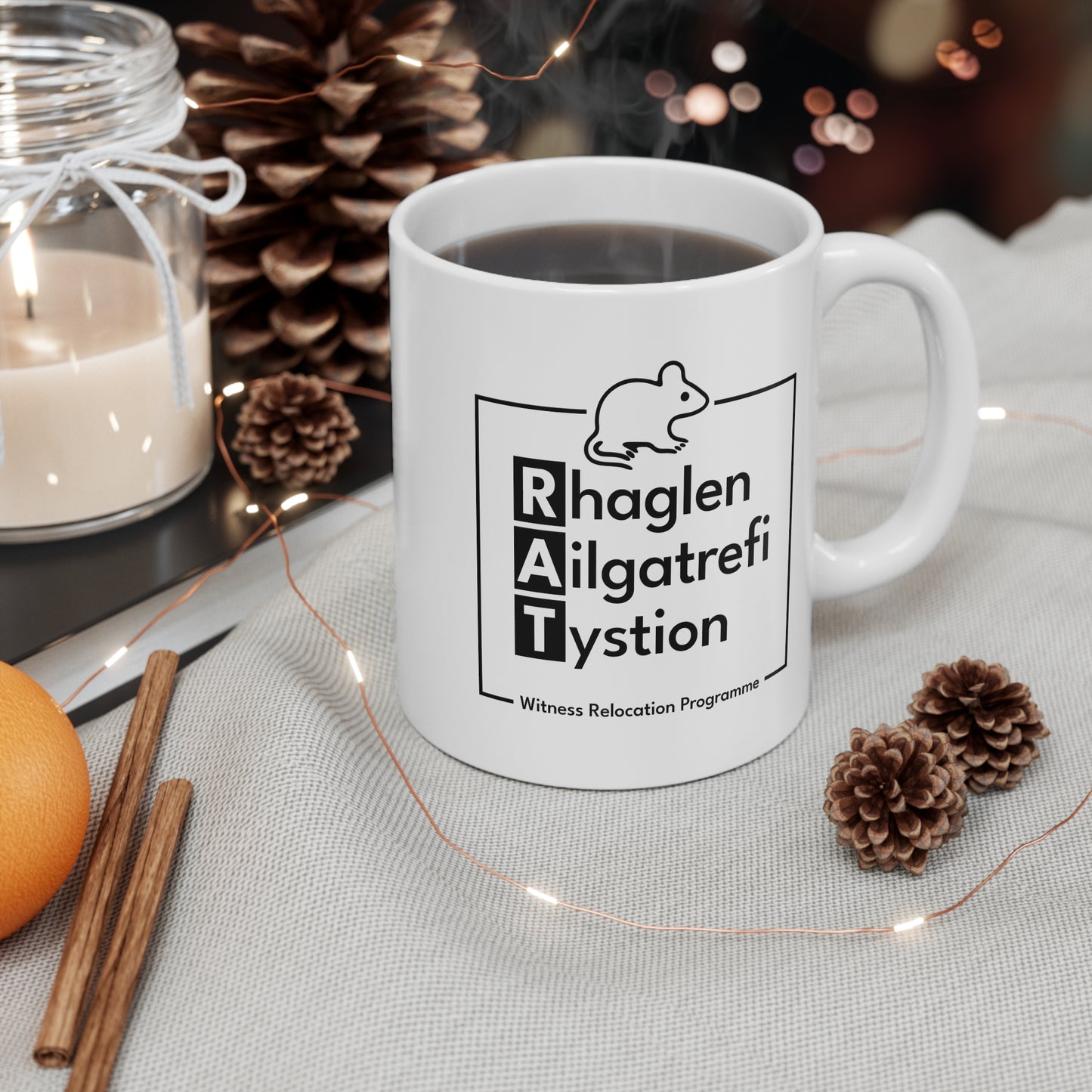 Witness Relocation Programme - Welsh Mug 'Rhaglen Ailgatrefi Tystion' (RAT)