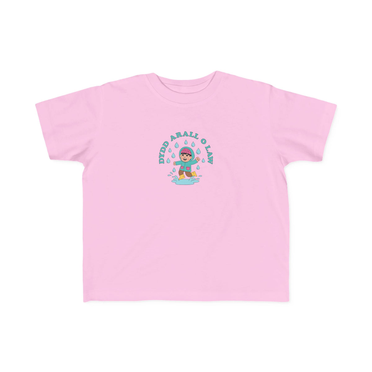 Infant Rain T-shirt - 'Dydd Arall O Law'