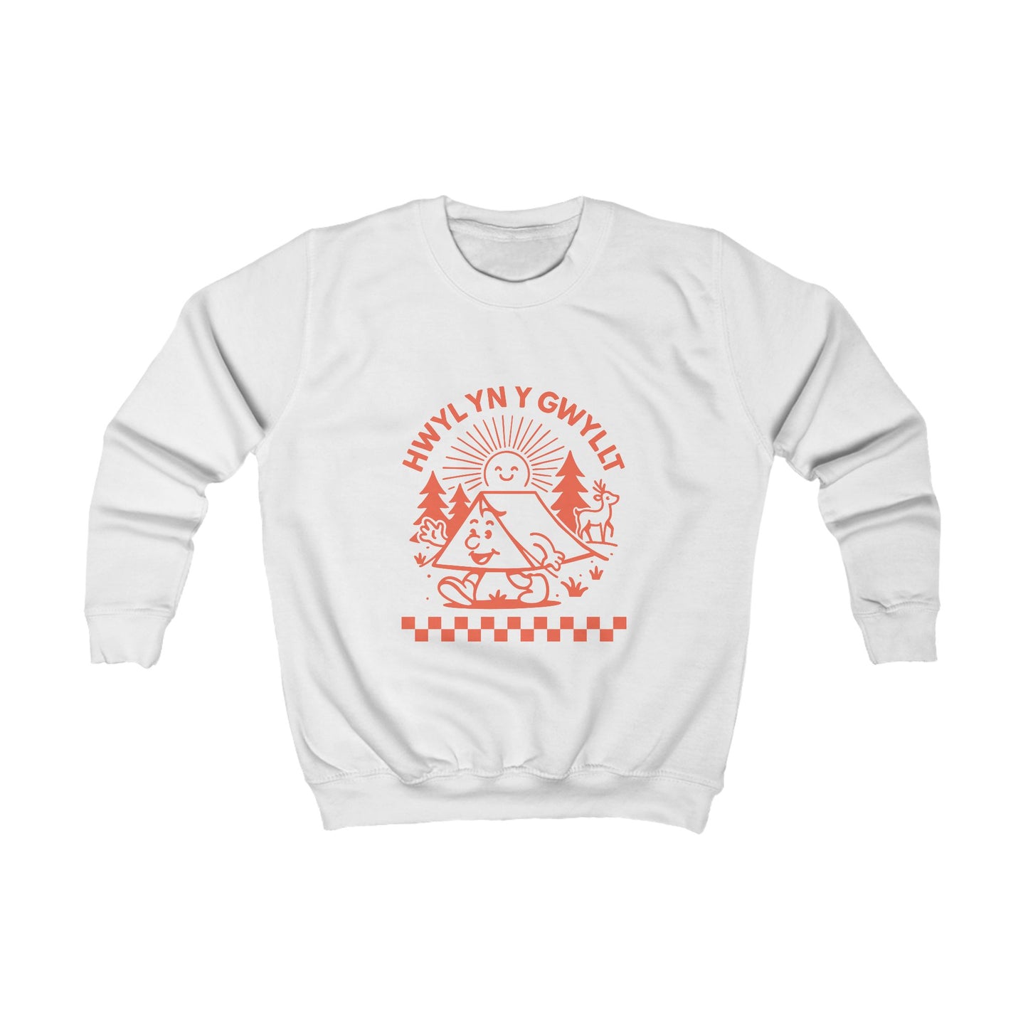 Kids Retro Camping Jumper – 'Hwyl yn y Gwyllt'