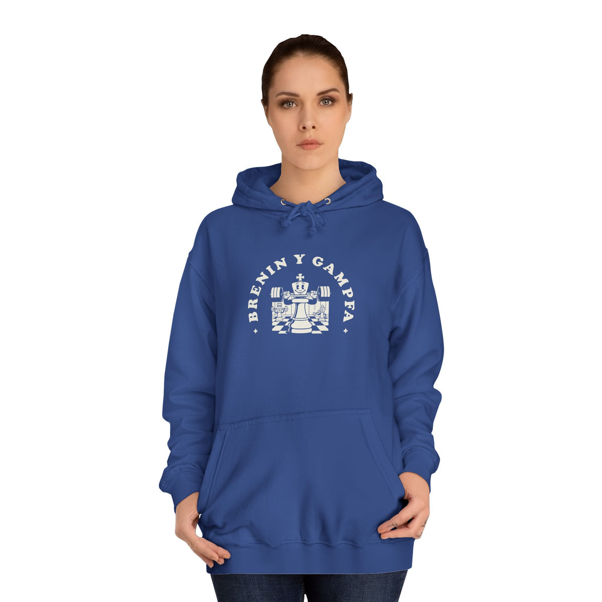 'King Of The Gym' Welsh Unisex Hoodie - 'Brenin y Gampfa'