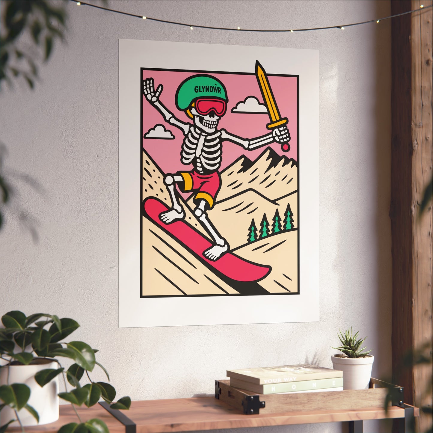 Owain Glyndŵr Snowboarder Fine Art Poster