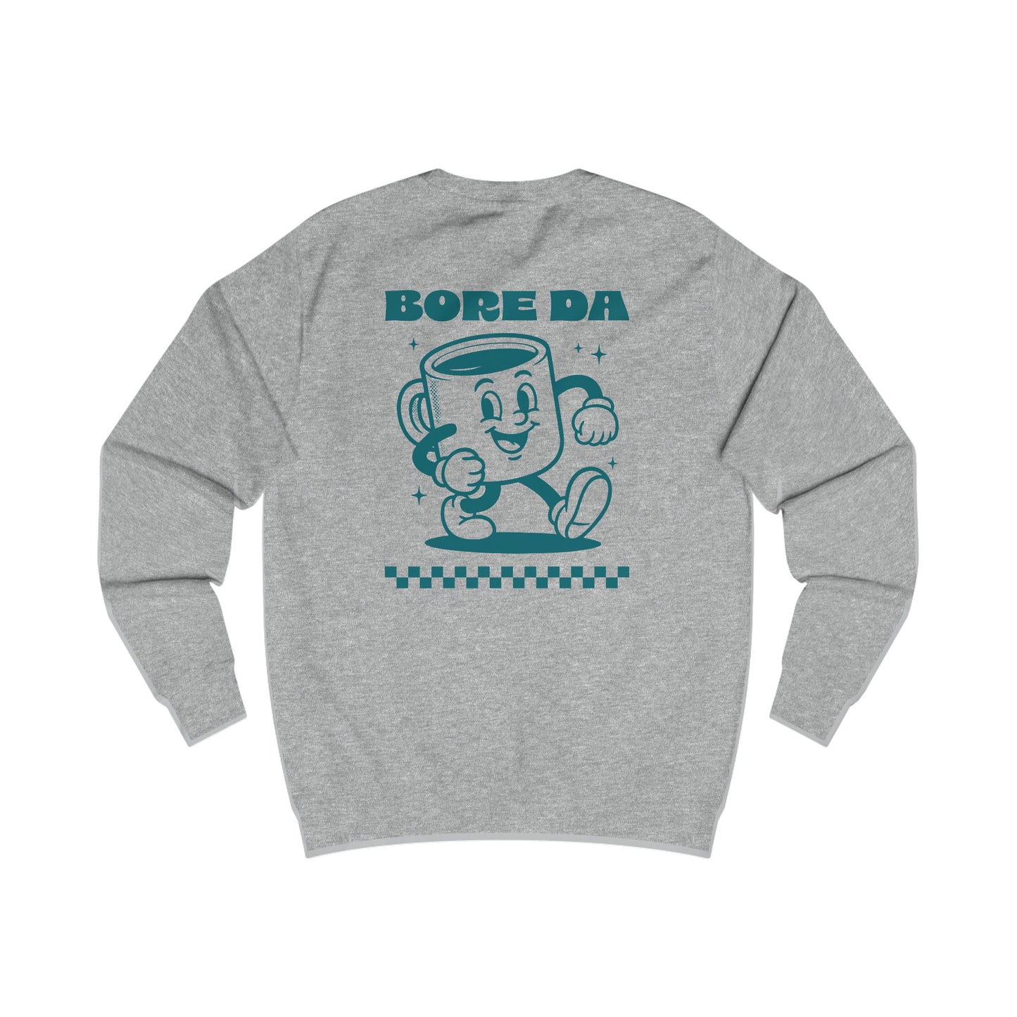 Retro Coffee Unisex Jumper - Welsh Language 'Bore Da' (Double Sided)