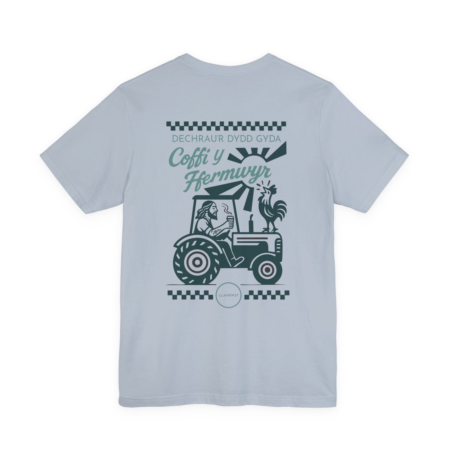 Coffi y Ffermwyr (Farmers Coffee) Unisex Tee - Double Sided