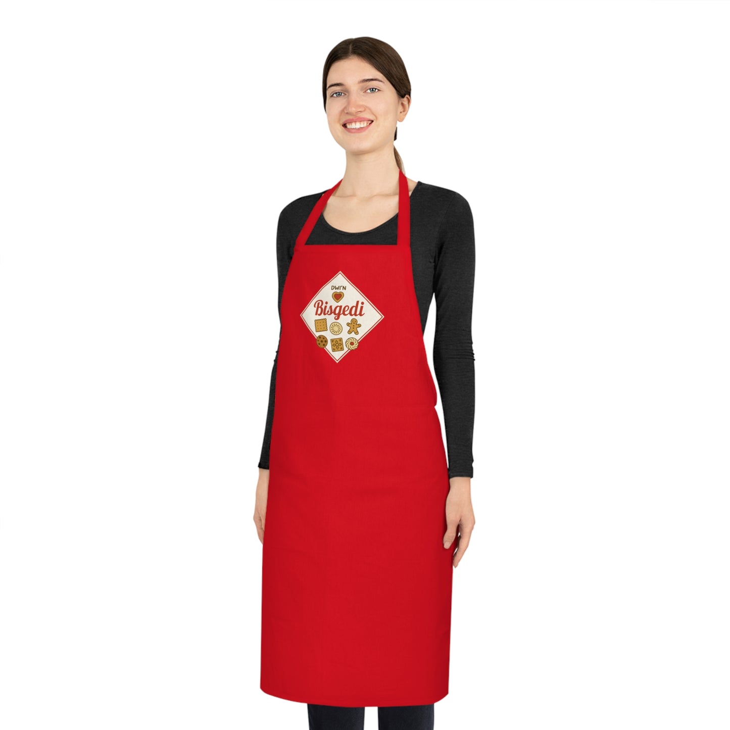 'Caru Bisgedi' Cotton Apron - I Love Biscuits