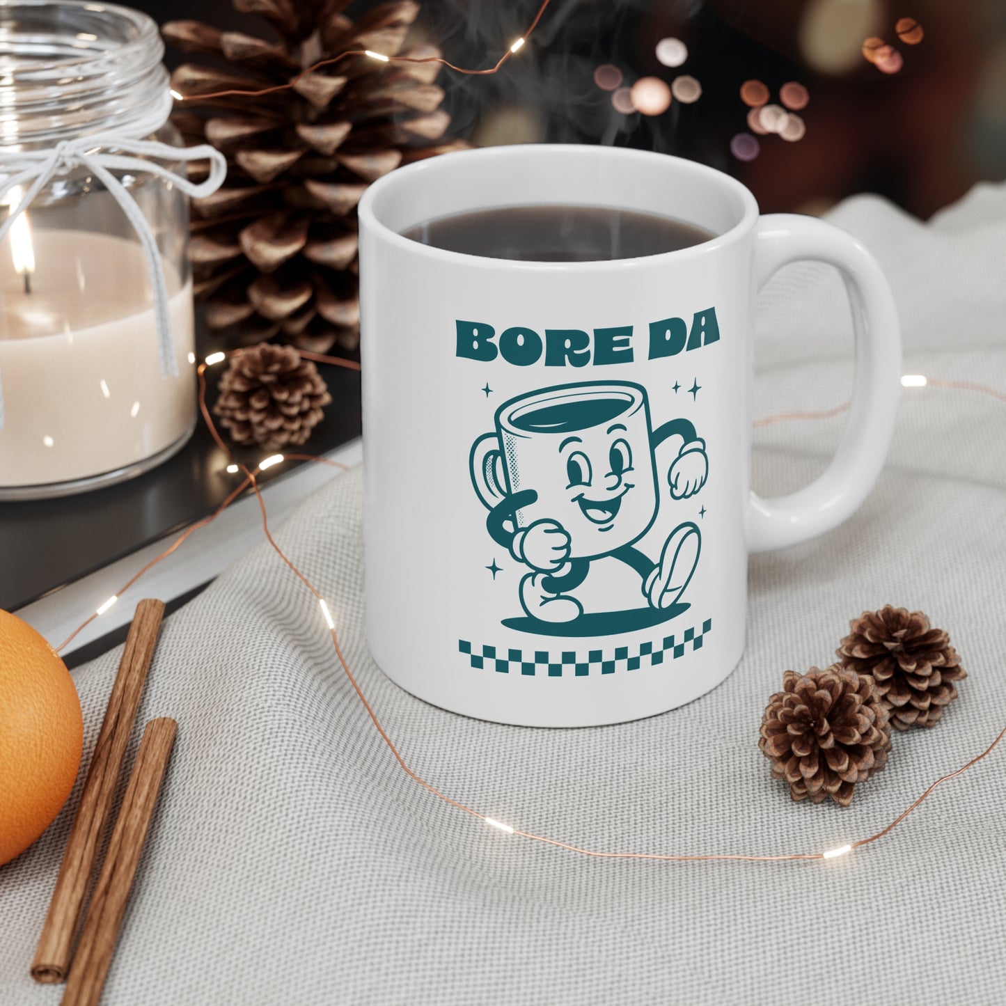'Bore Da' Retro Mug