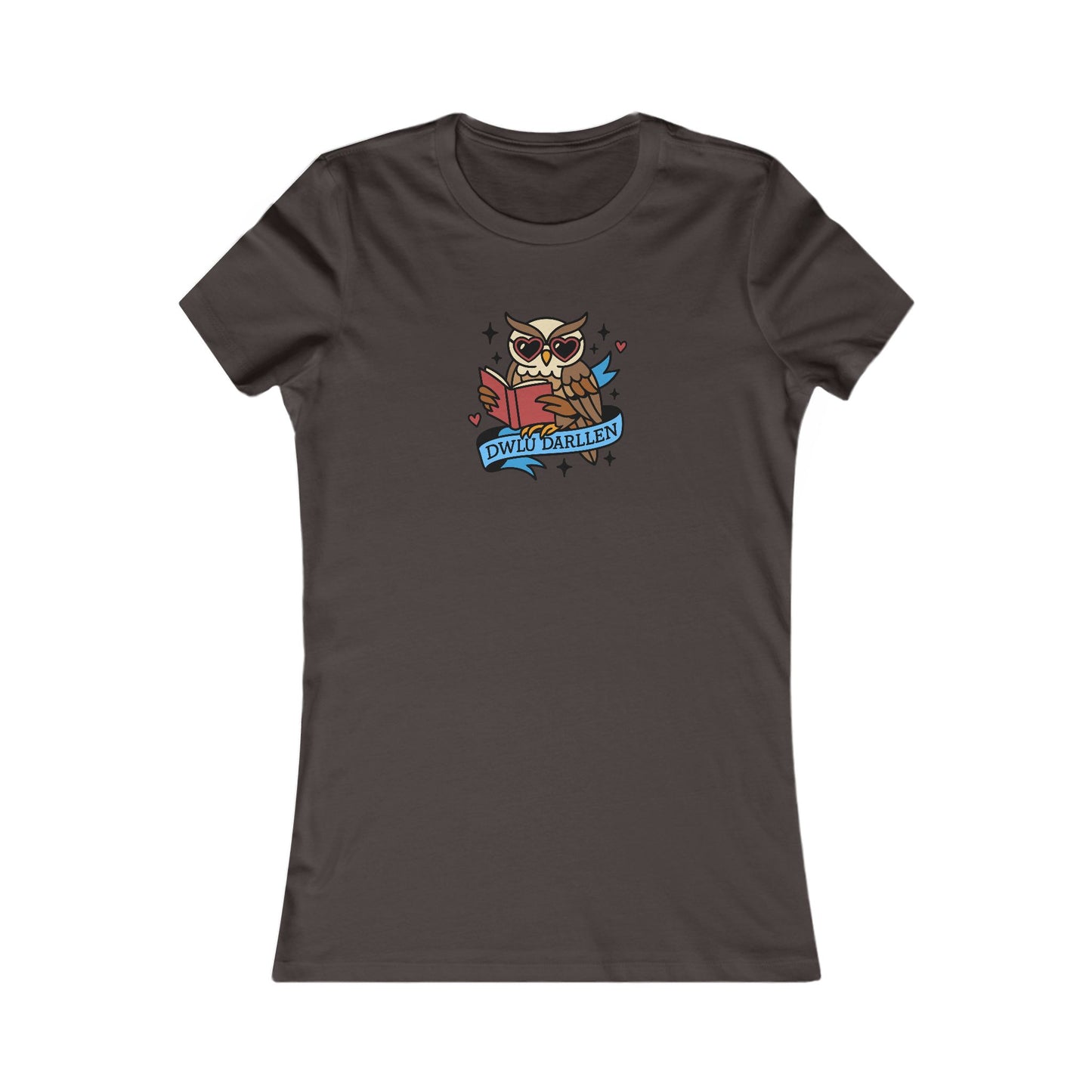 Women's Cute Reading Owl Tee — 'Dwlu Darllen'
