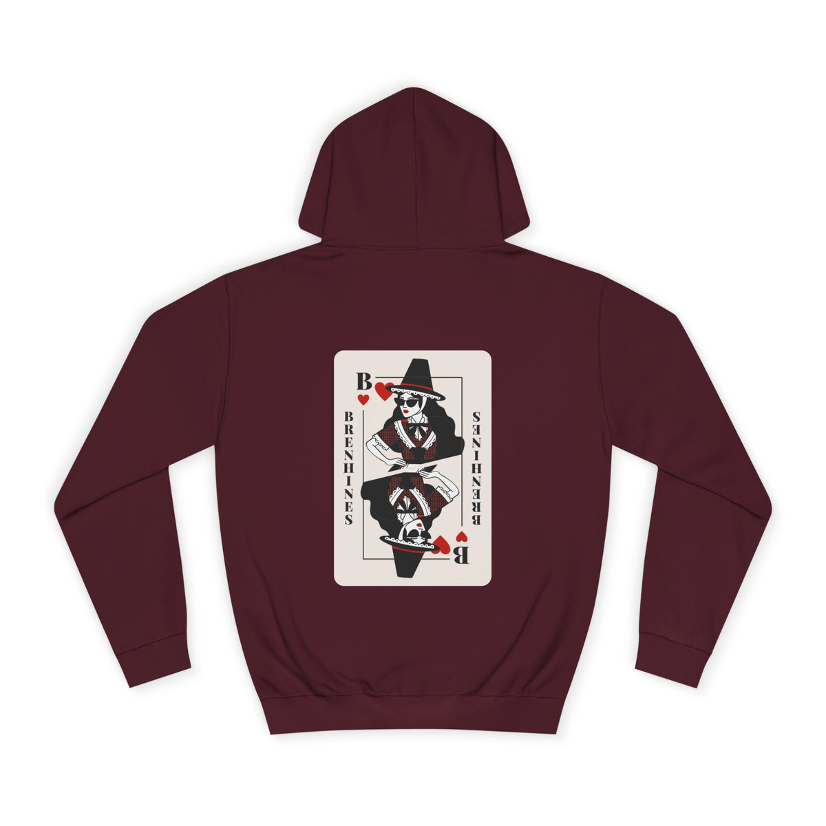 Welsh Playing Card Hoodie - 'Brenhines' (Double Sided)