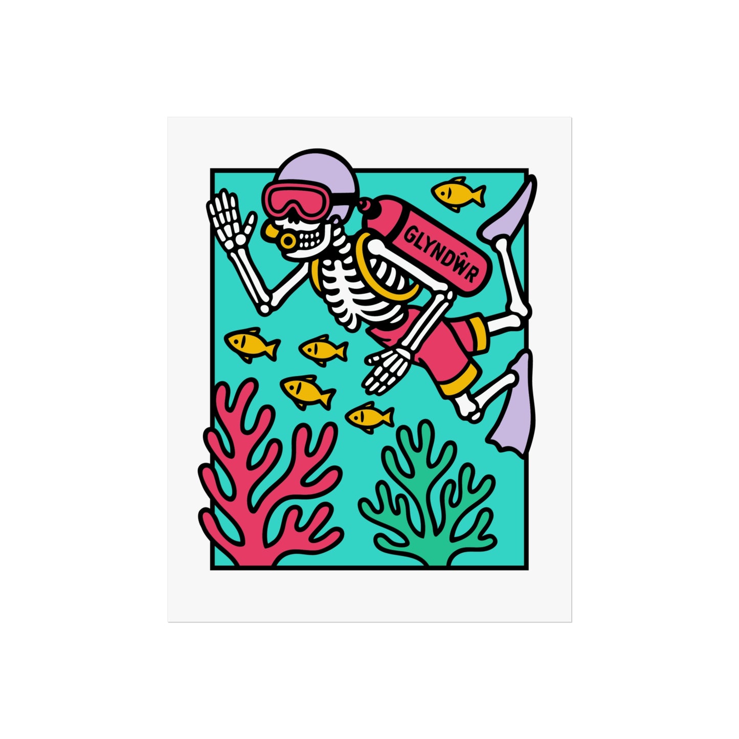Owain Glyndŵr Scuba Diving Fine Art Poster