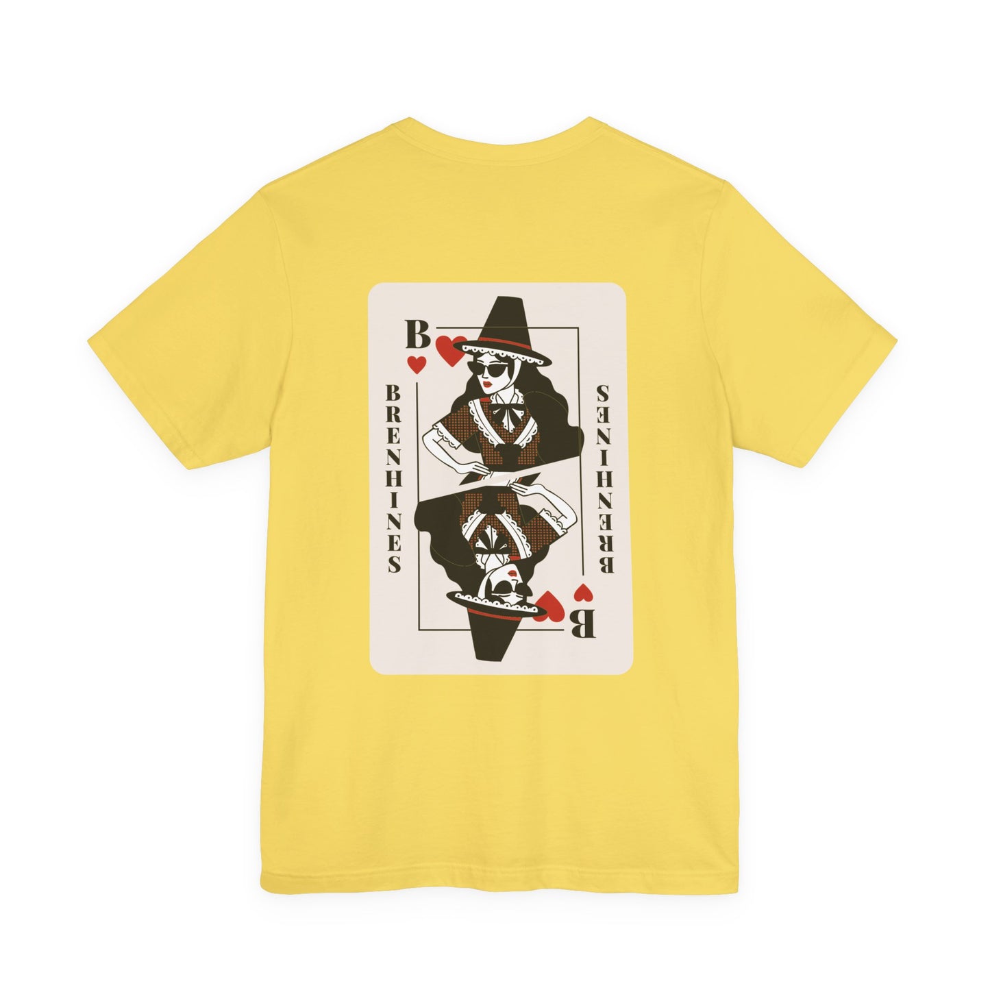 Queen of Hearts Unisex Tee - "Brenhines" (Double Sided)