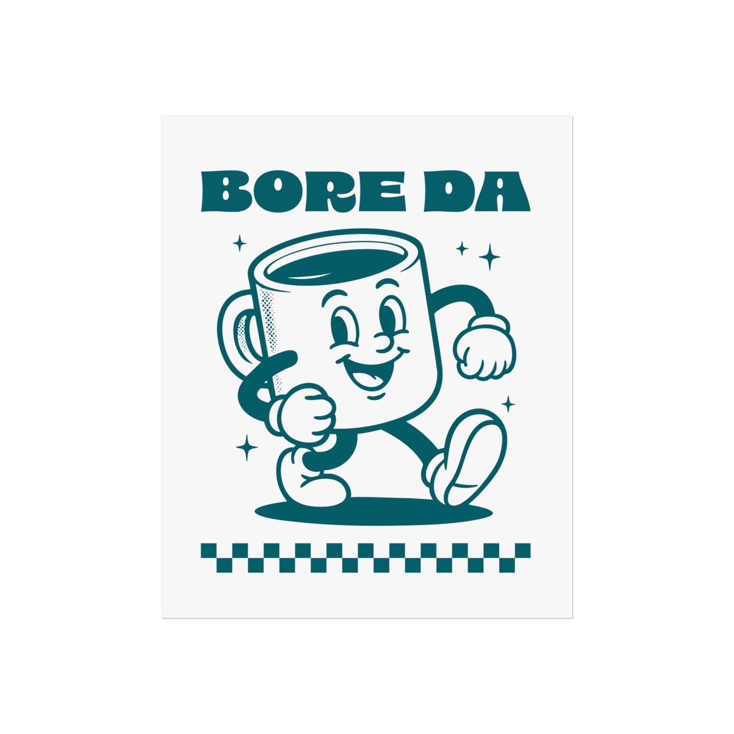 'Bore Da' Retro Coffee Mug Fine Art Poster
