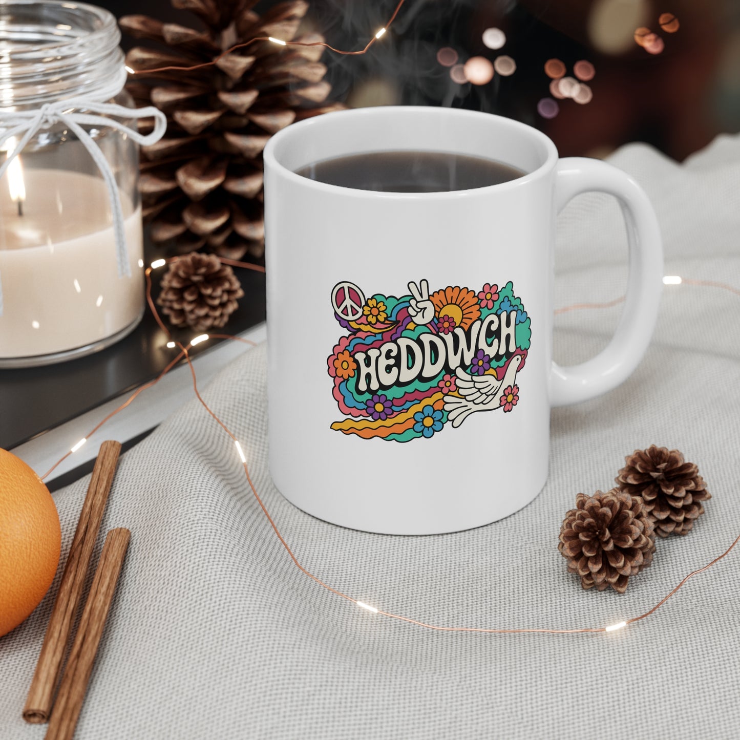 Vintage 'Heddwch' Peace Mug