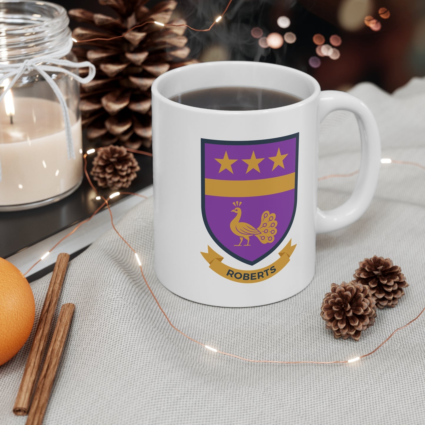 Roberts Family Crest Mug — Welsh Heraldry