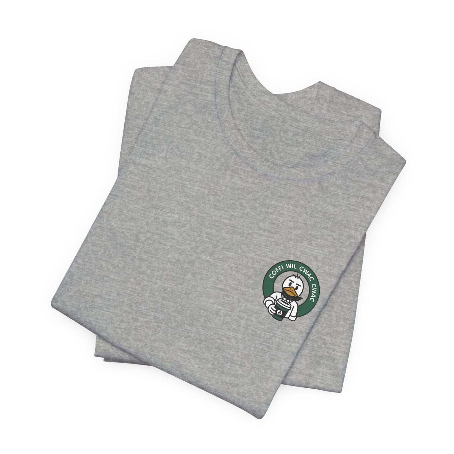 Wil Cwac Cwac Coffee Unisex T-shirt - Retro Cafe T-Shirt (Double Sided)