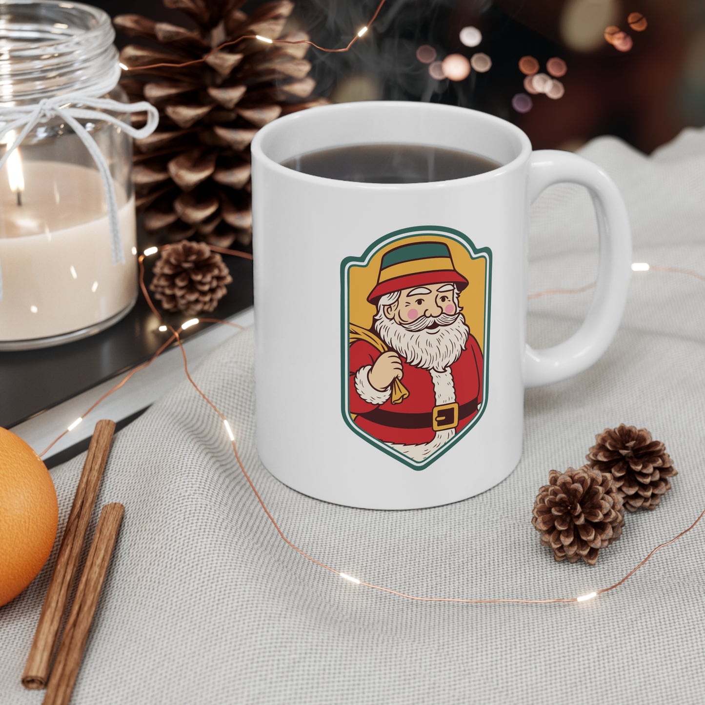 Retro Santa Claus Welsh Bucket Hat Mug