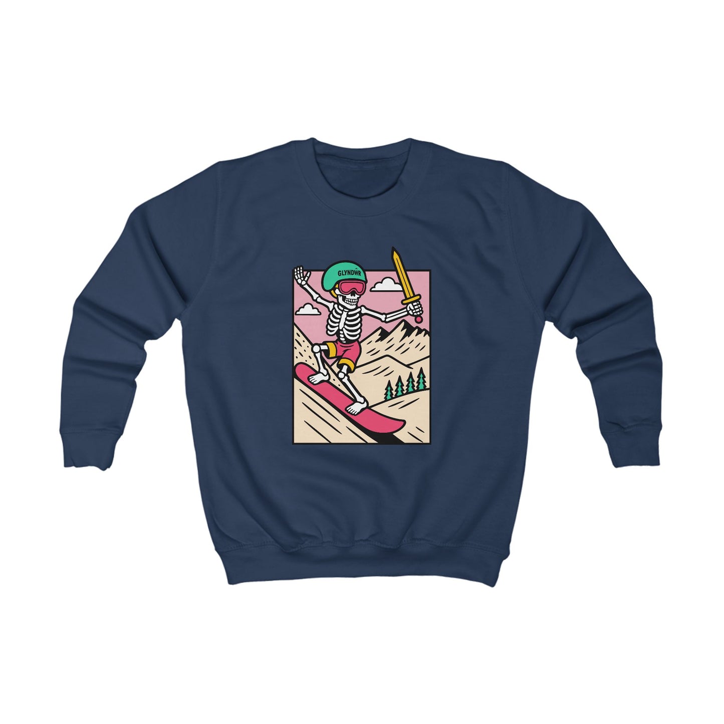 Kids Skeleton Glyndŵr Jumper — Snowboarding Design