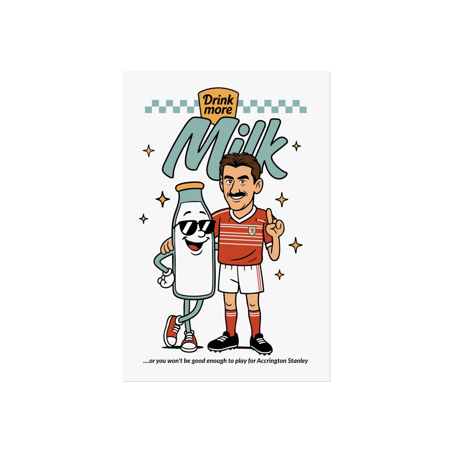 Retro Ian Rush Milk Advert - Fine Art Poster