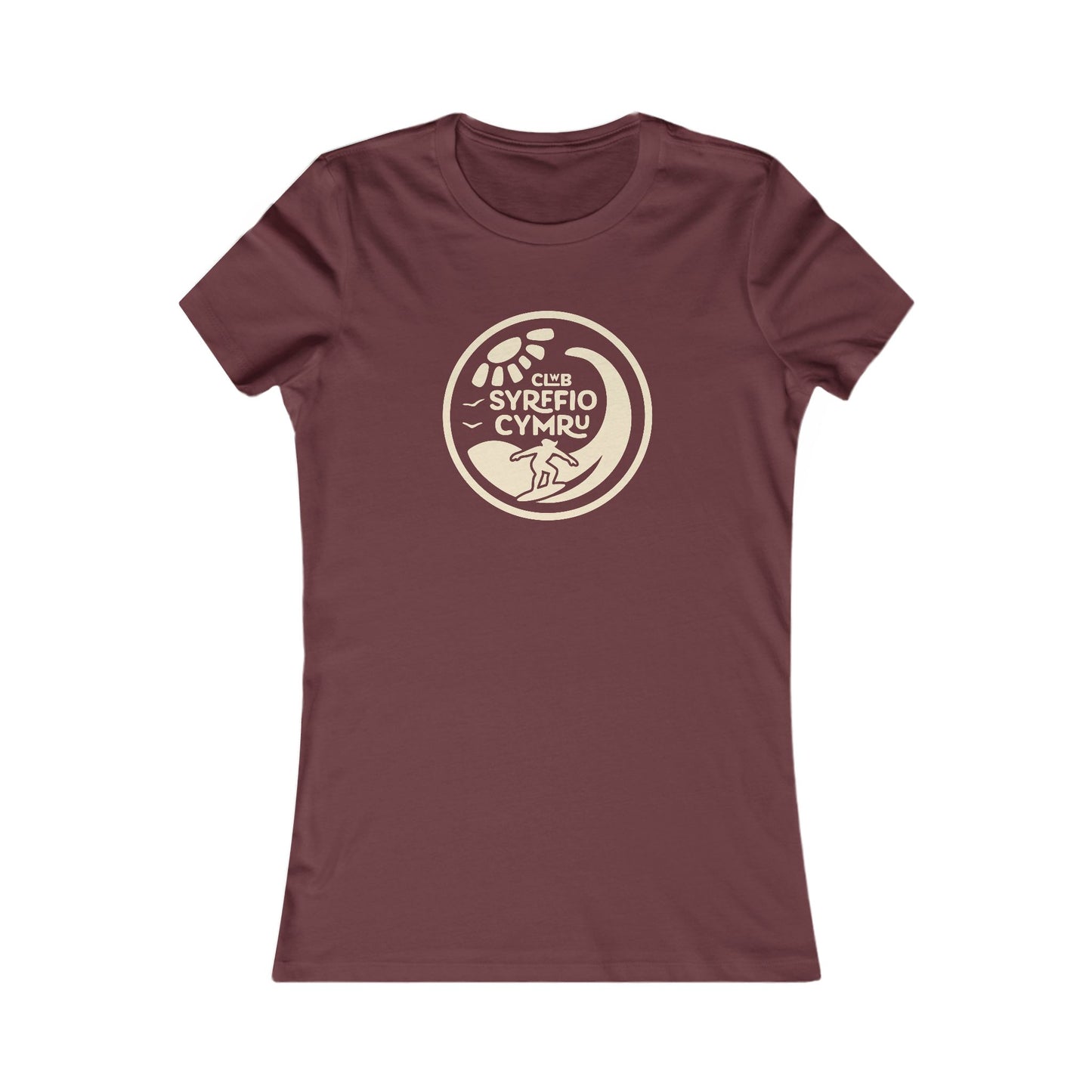 Women's Retro Surf Tee - 'Clwb Syrffio Cymru'