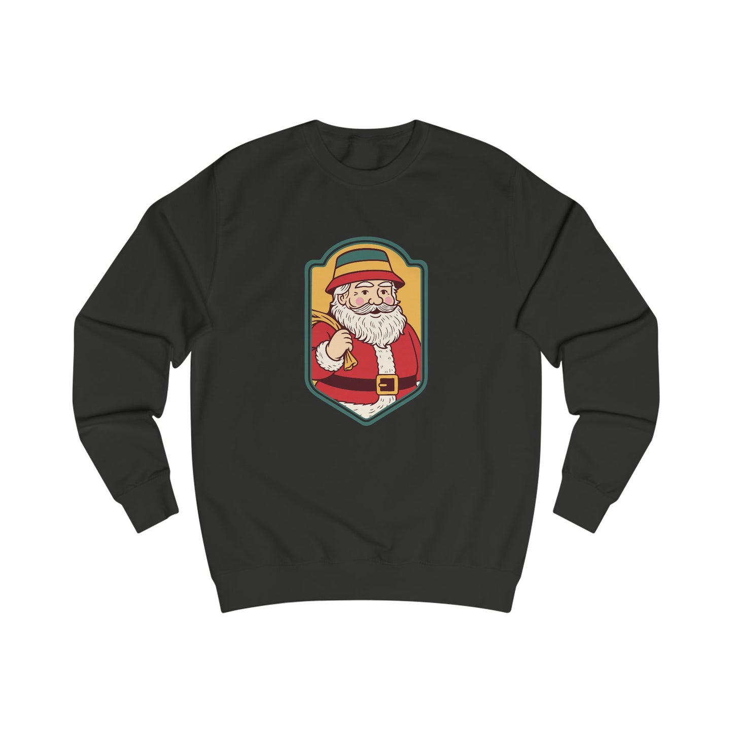 Santa Wales Bucket Hat Jumper — Retro Christmas Sweatshirt