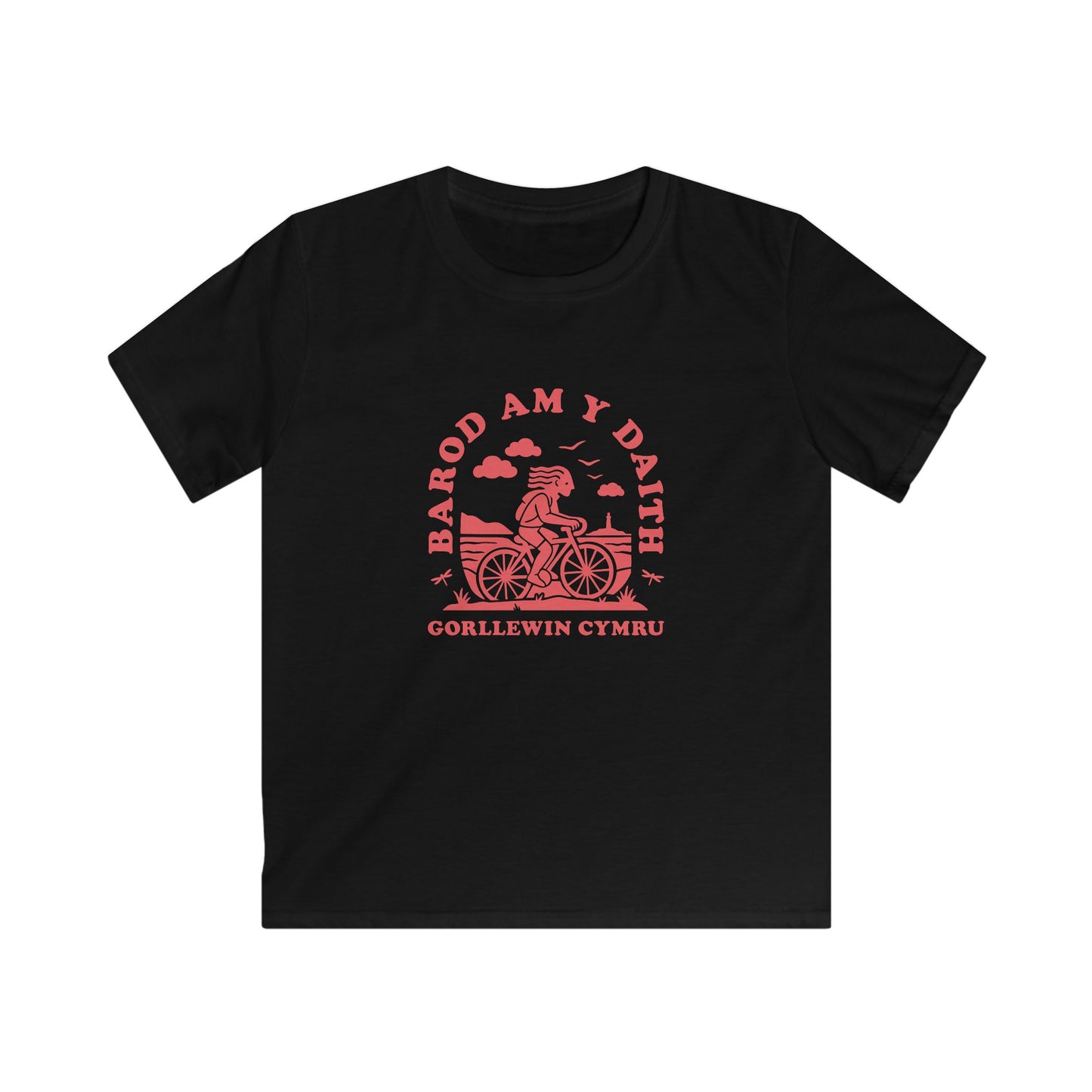 Kids West Wales Cycling Tee - 'Barod Am Y Daith'