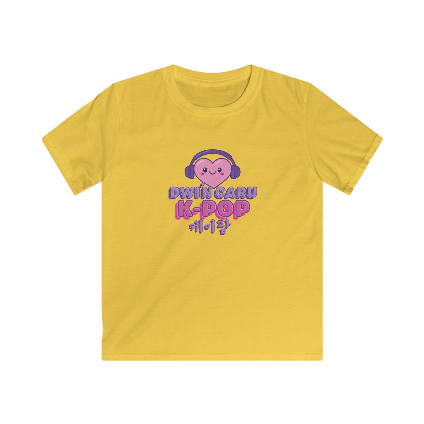 Kids K-Pop Heart T-Shirt - Welsh Korean Graphic Tee