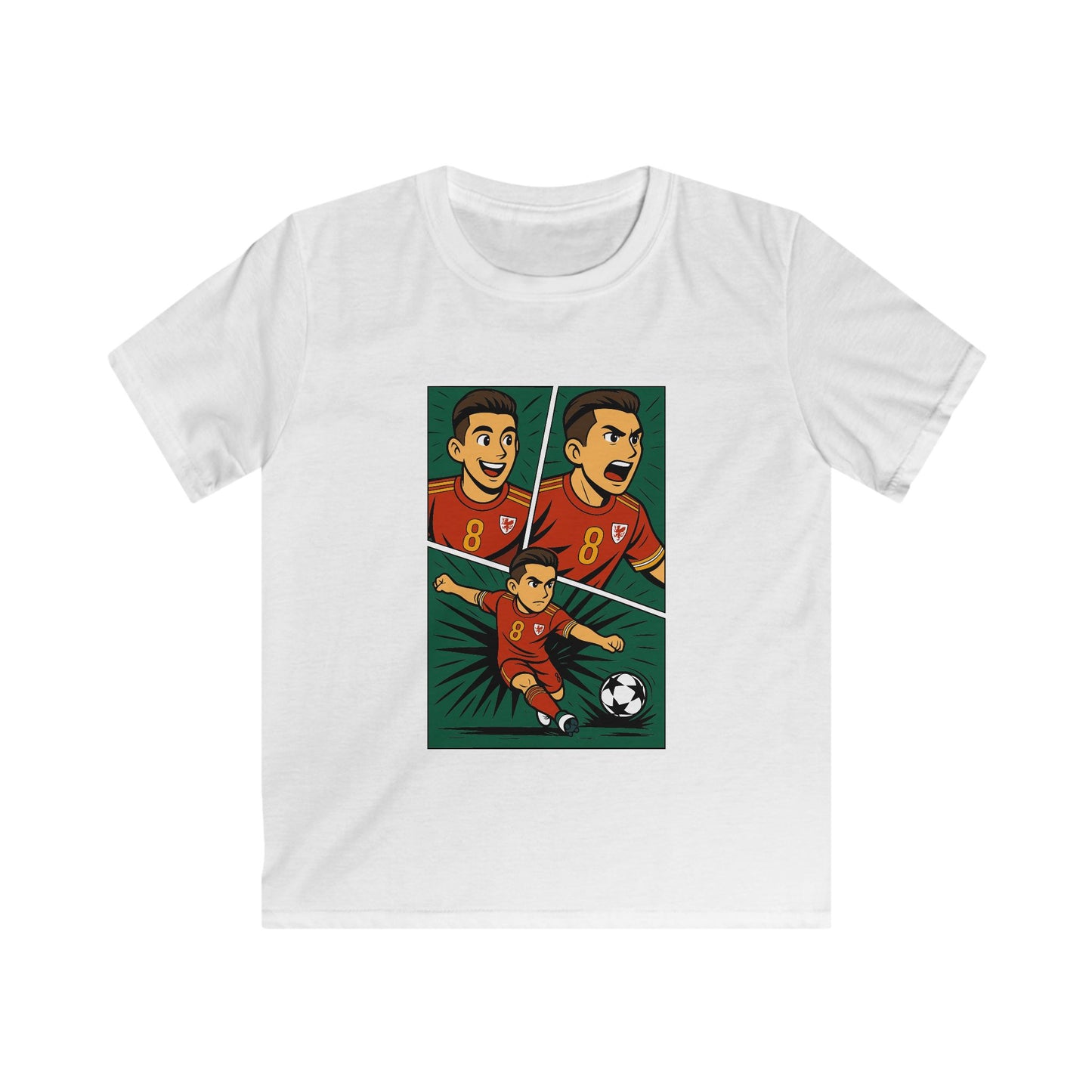 Kids Harry Wilson Anime-Inspired T-Shirt - Welsh Football Tee