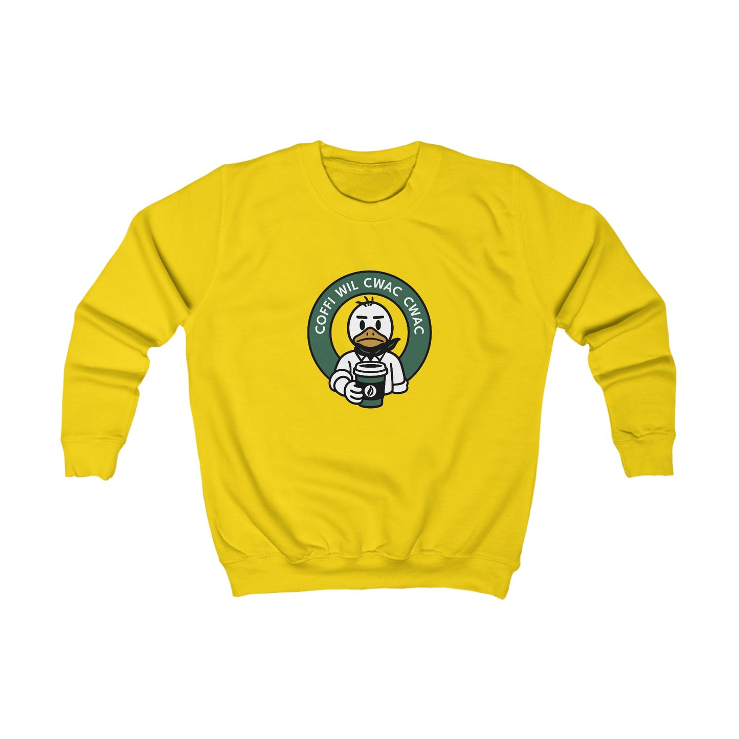 'Coffi Wil Cwac Cwac' Kids Sweatshirt