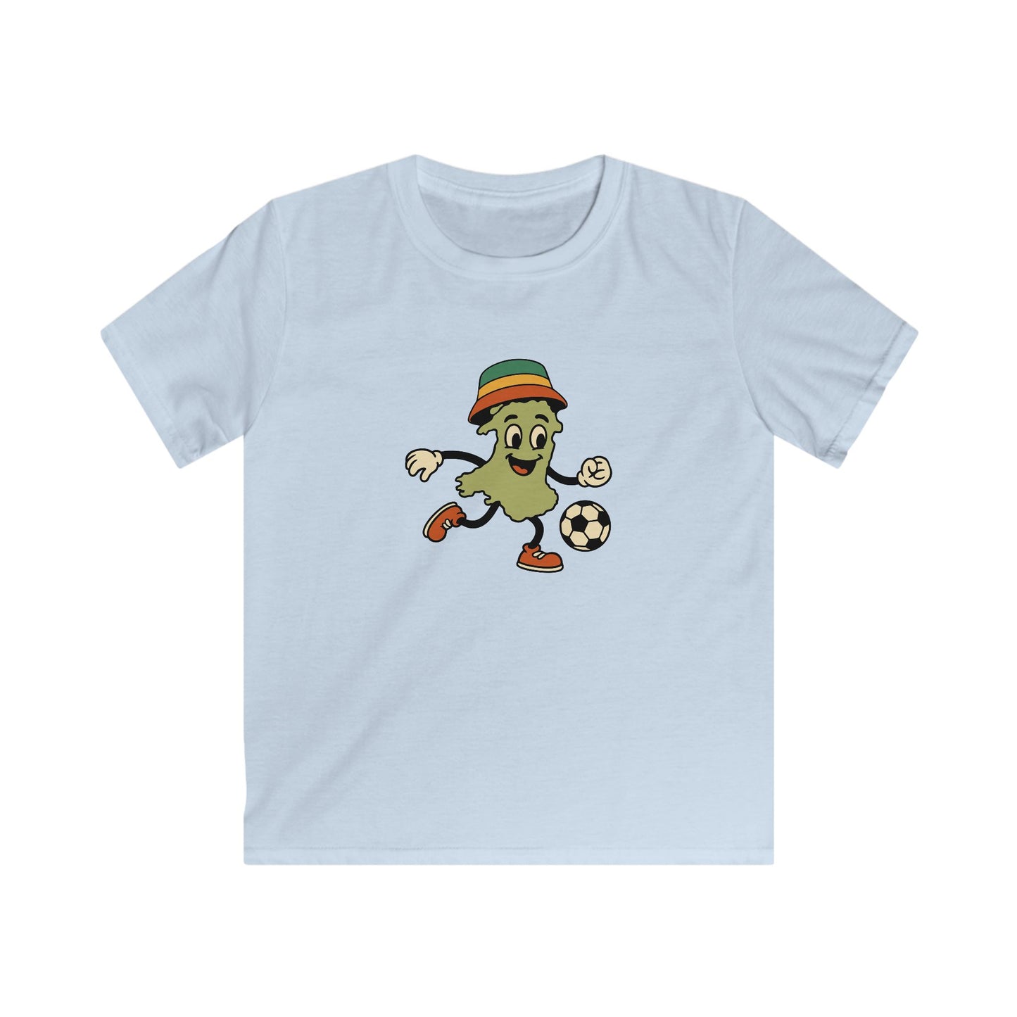 Kids Retro Wales Map Cartoon Tee — Welsh Football T-Shirt
