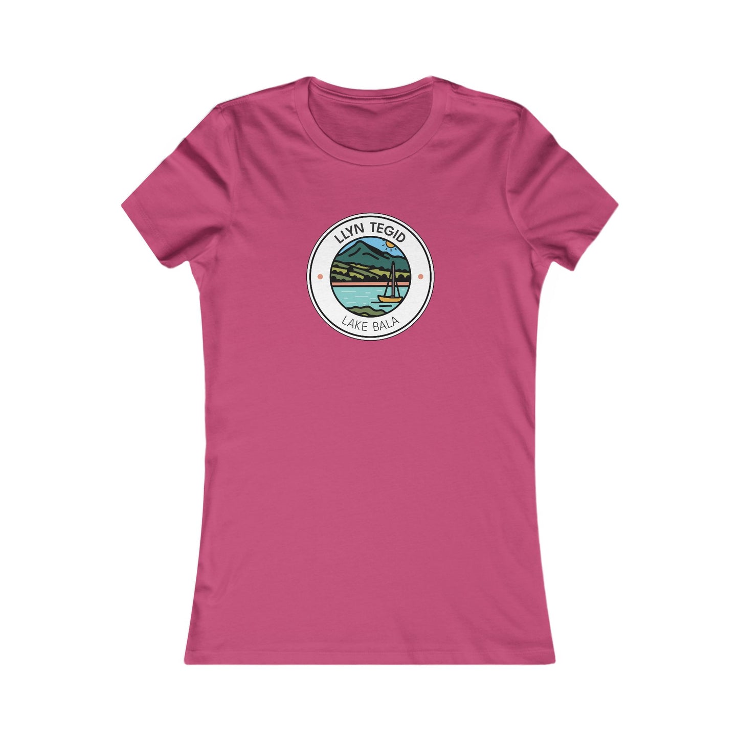 Women's 'Llyn Tegid' Tee - Lake & Mountains Graphic