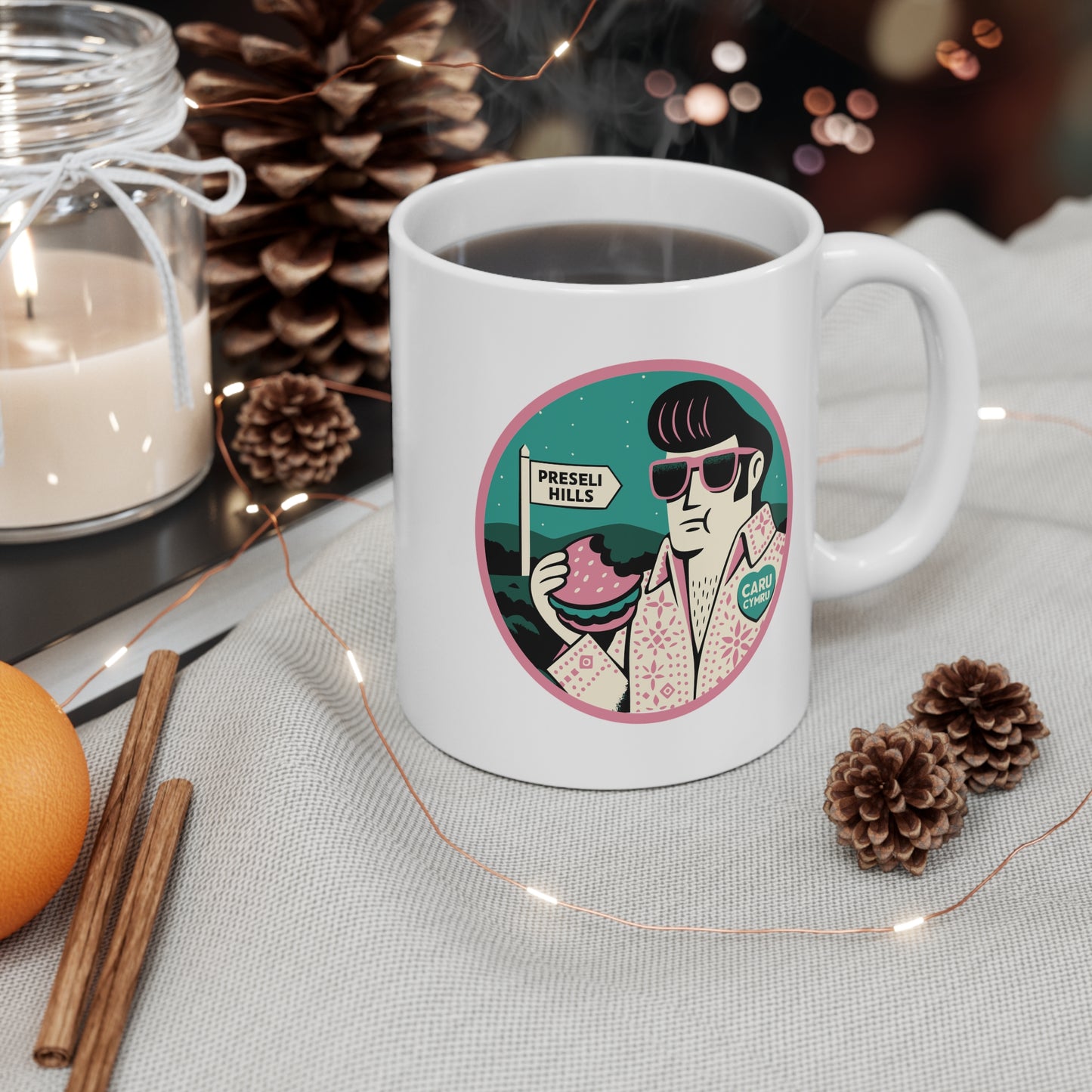 Retro Elvis Mug (Preseli Hills )