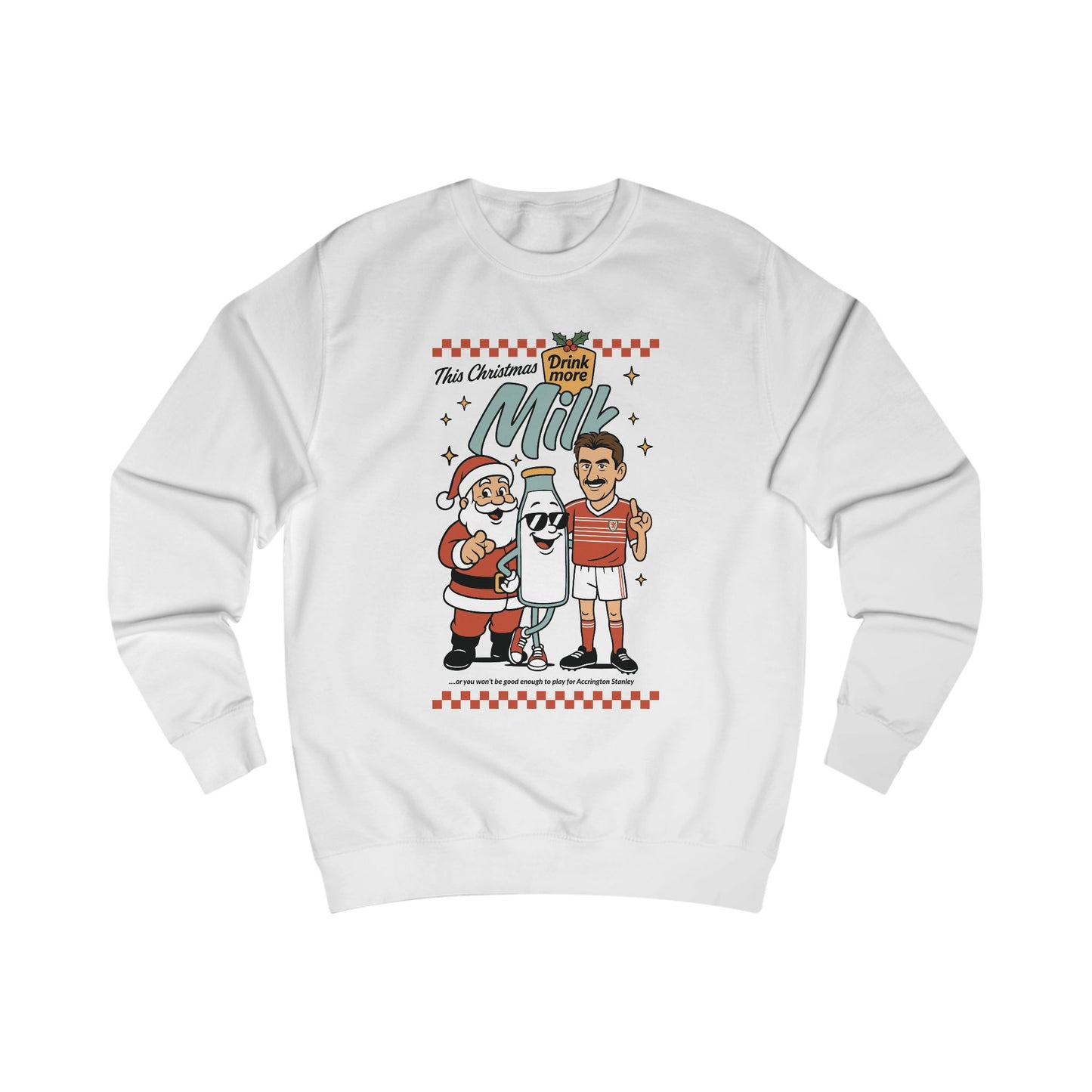 Retro Ian Rush Christmas Jumper - Milk Advert Sweatshirt