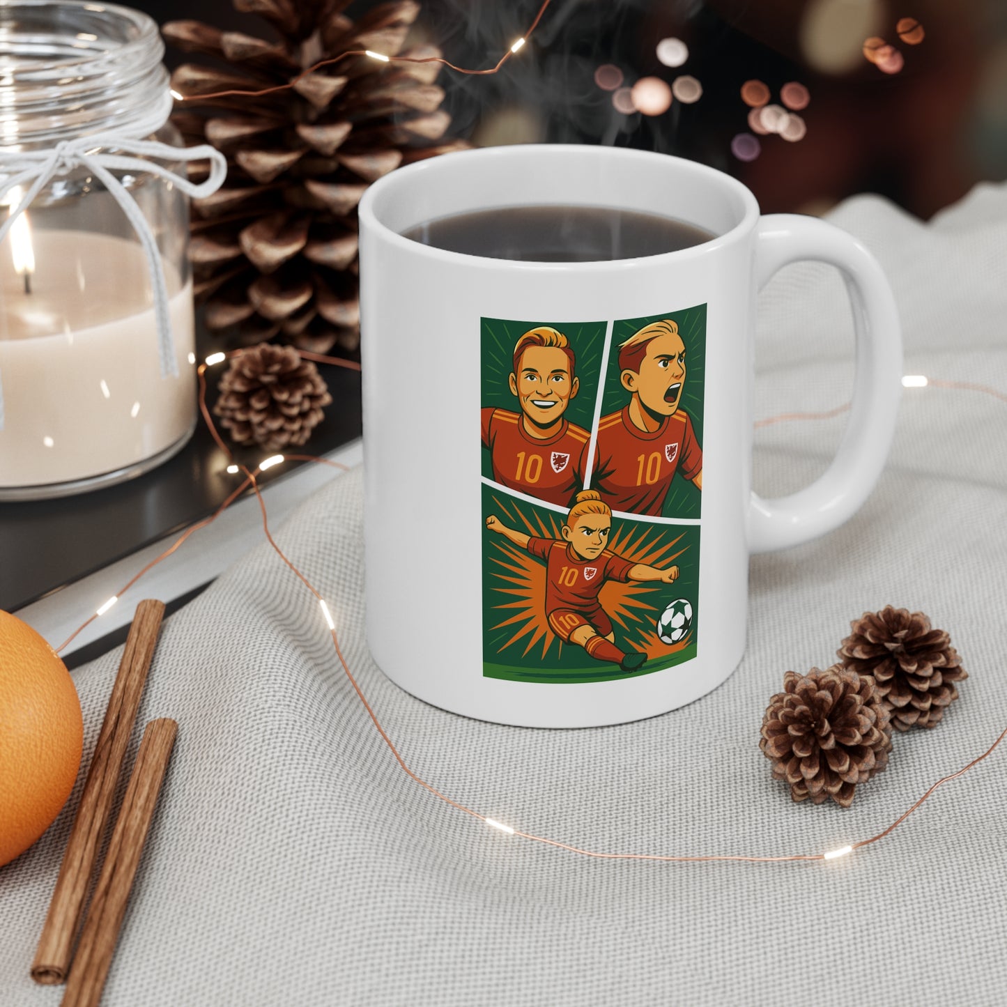 Jess Fishlock Cartoon Mug