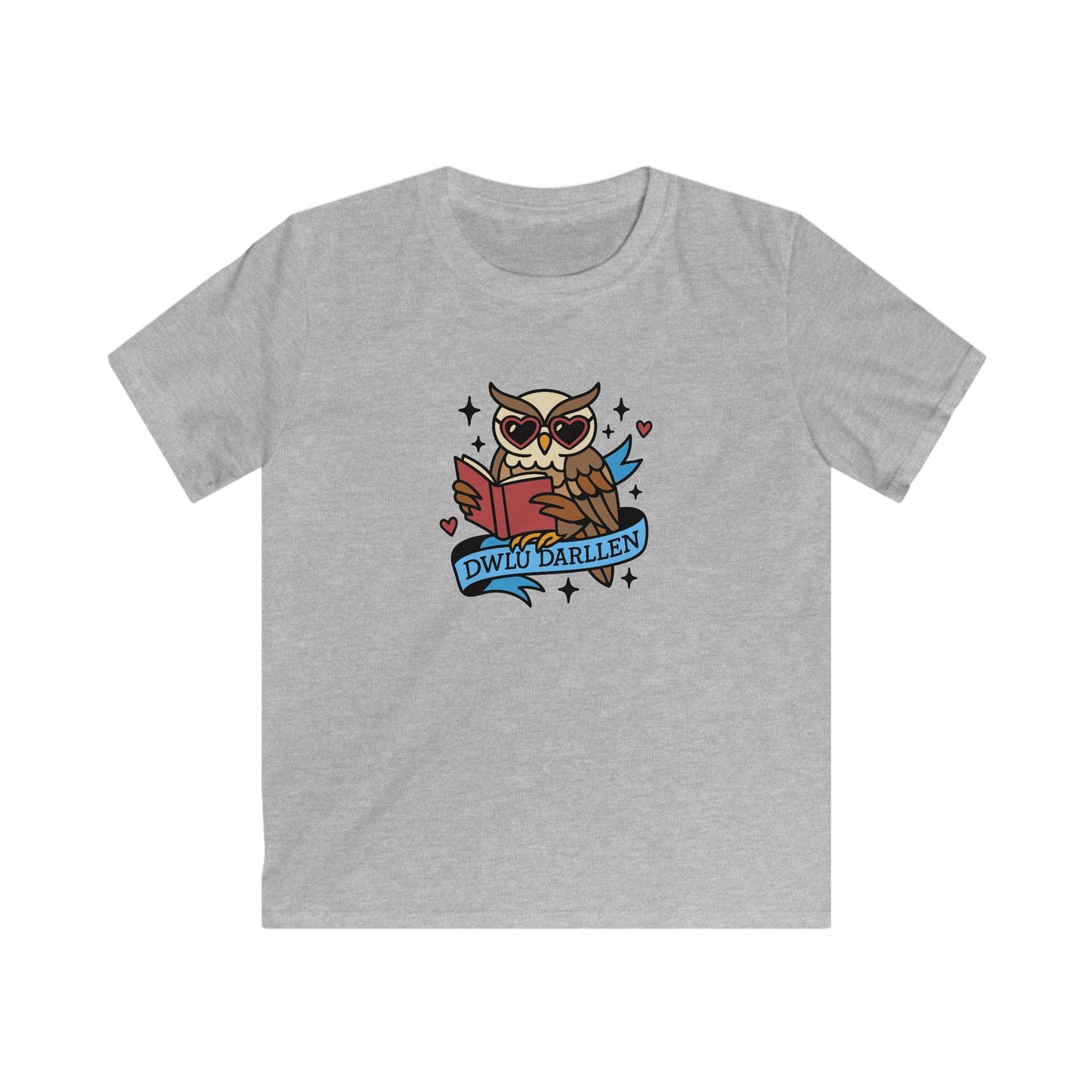 Love Reading - "Dwli Darllen" - Retro Kids T-Shirt - Tattoo Style