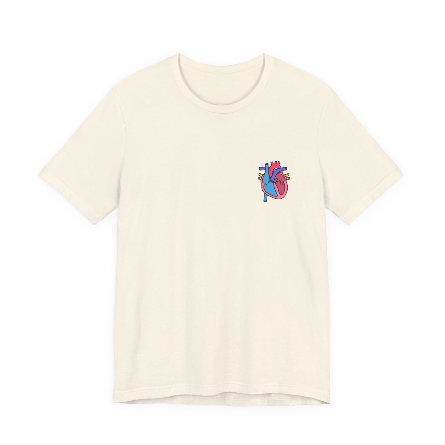 Anatomical Heart Graphic Tee — Welsh Labeled Heart Diagram T-Shirt