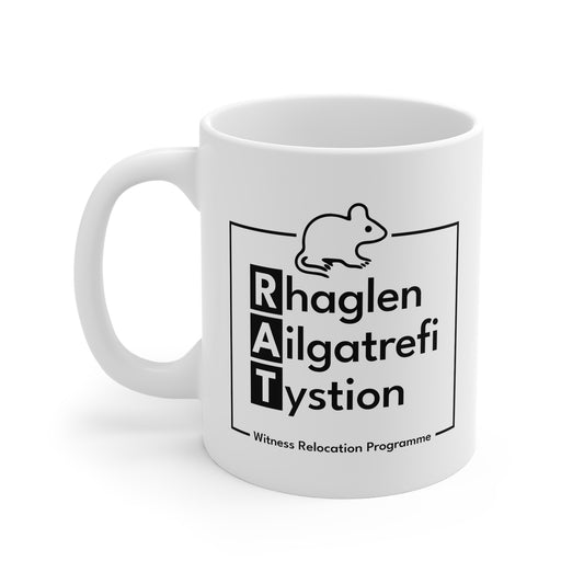 Witness Relocation Programme - Welsh Mug 'Rhaglen Ailgatrefi Tystion' (RAT)