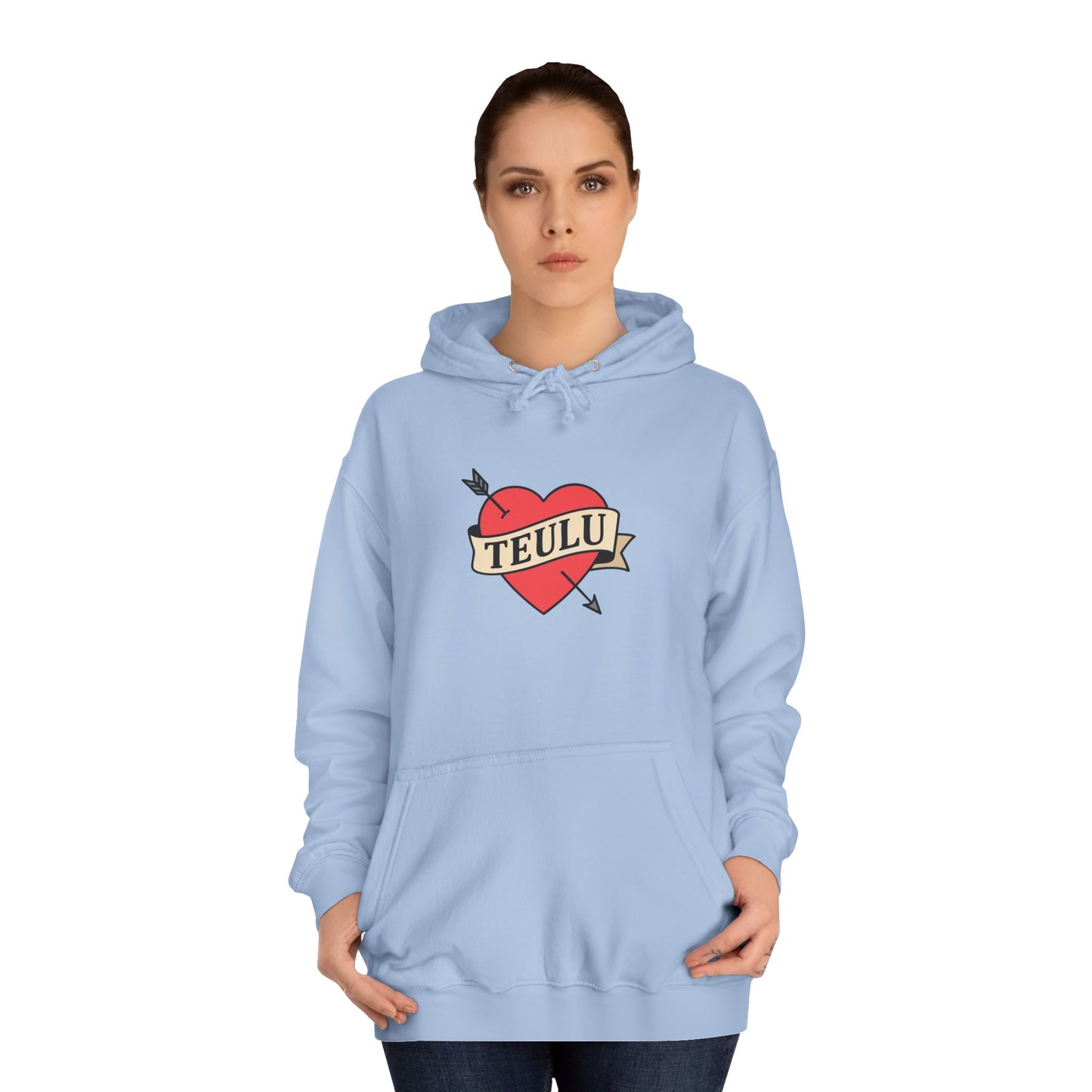 'Teulu' Heart Hoodie