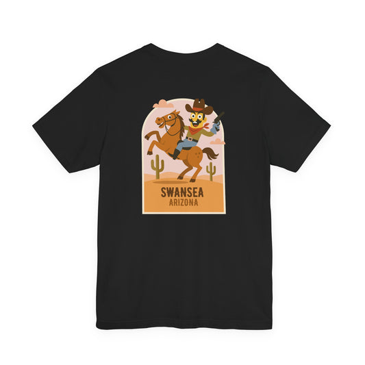 Swansea Arizona Cowboy Unisex Tee — Rodeo Western T‑Shirt (Double Sided)