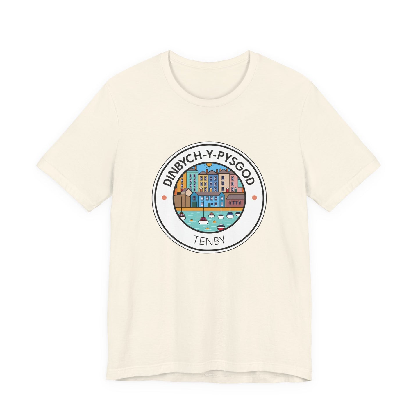 Tenby Harbour Graphic Tee (Unisex) – 'Dinbych-Y-Pysgod' T-Shirt