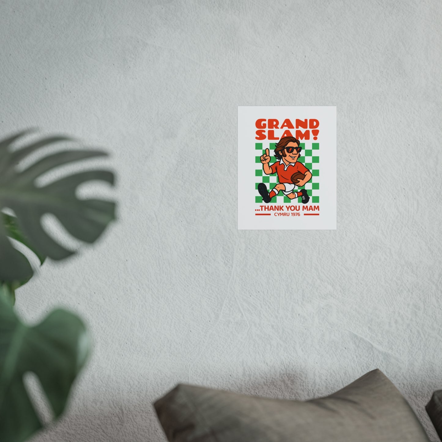 Retro Welsh Rugby 'Grand Slam 1976' Fine Art Poster