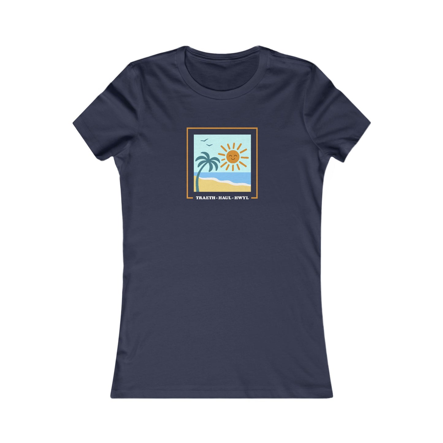 Women's Beach Tee - 'Traeth, Haul, Hwyl'