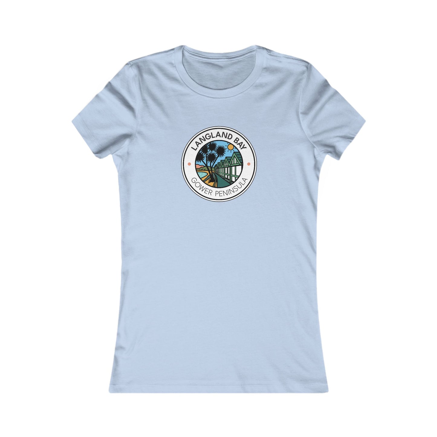 Langland Bay Women's Tee — Coastal Surf Vintage Badge