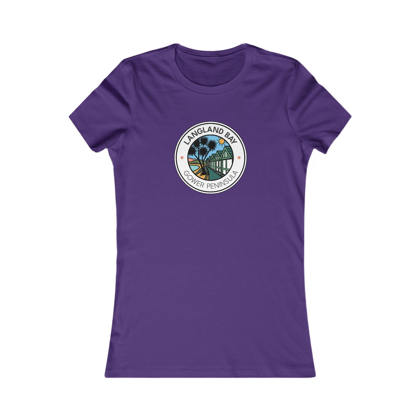 Langland Bay Women's Tee — Coastal Surf Vintage Badge