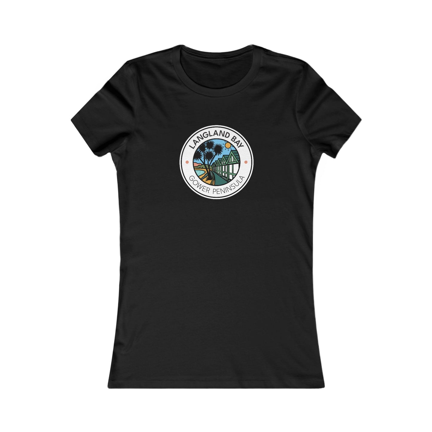 Langland Bay Women's Tee — Coastal Surf Vintage Badge