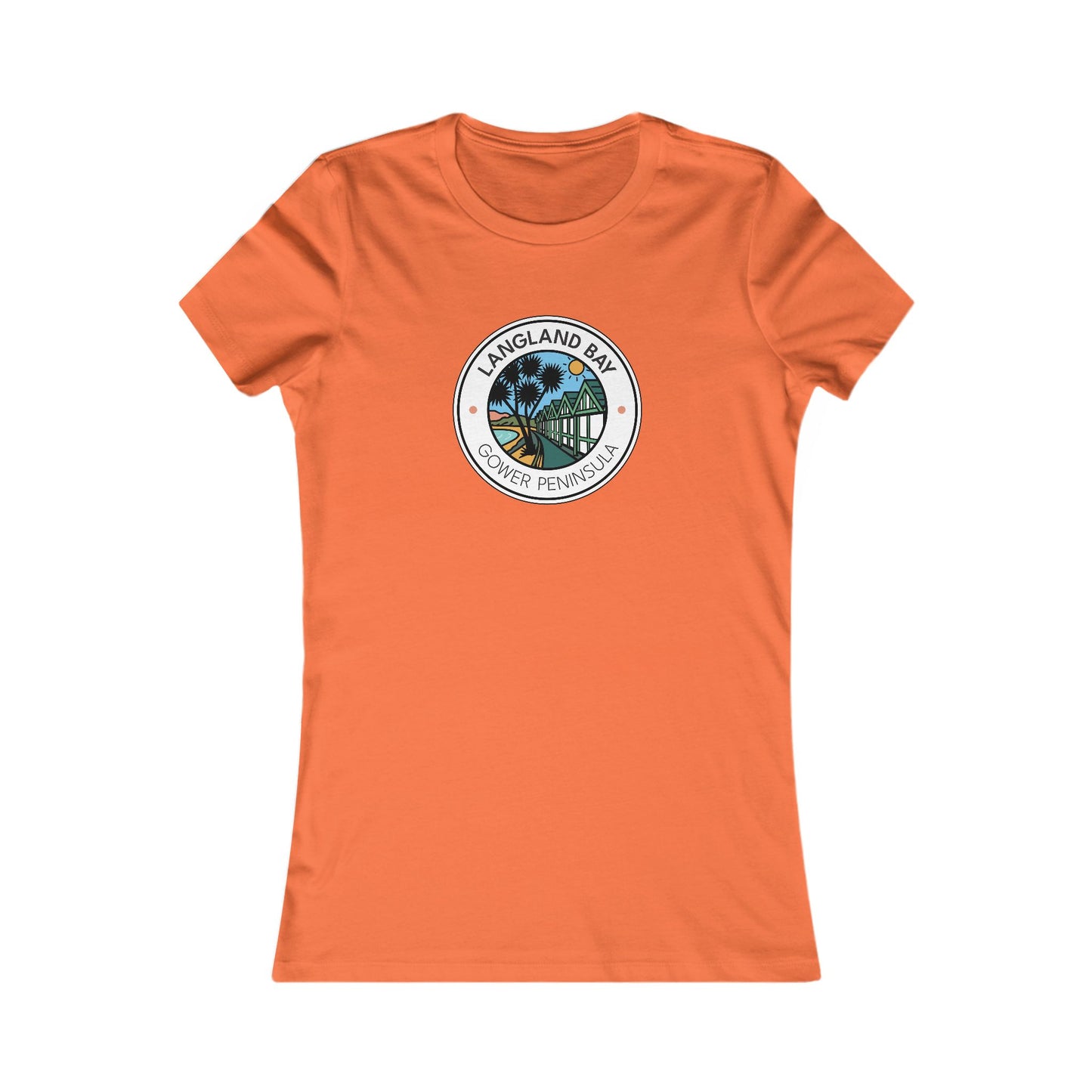 Langland Bay Women's Tee — Coastal Surf Vintage Badge