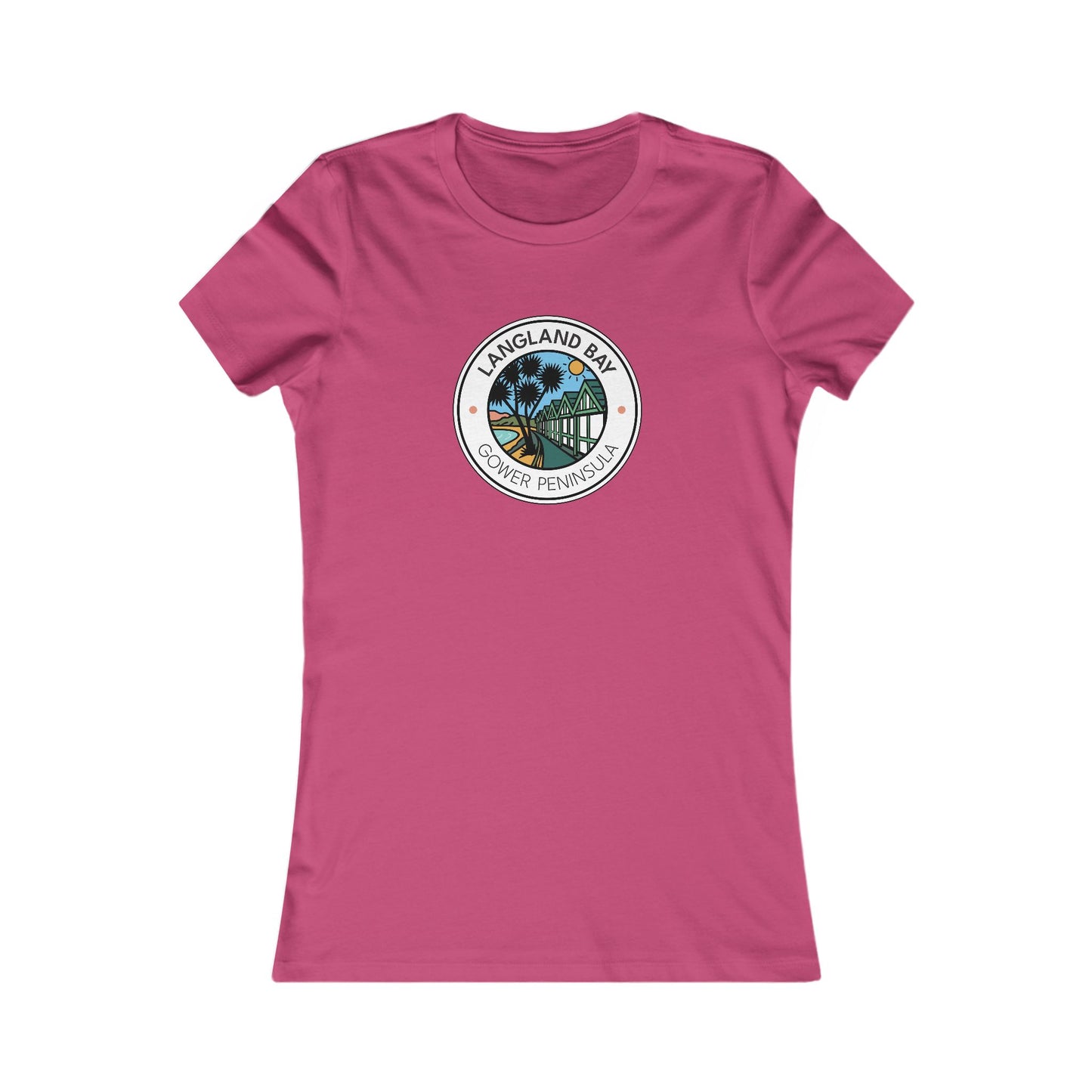 Langland Bay Women's Tee — Coastal Surf Vintage Badge