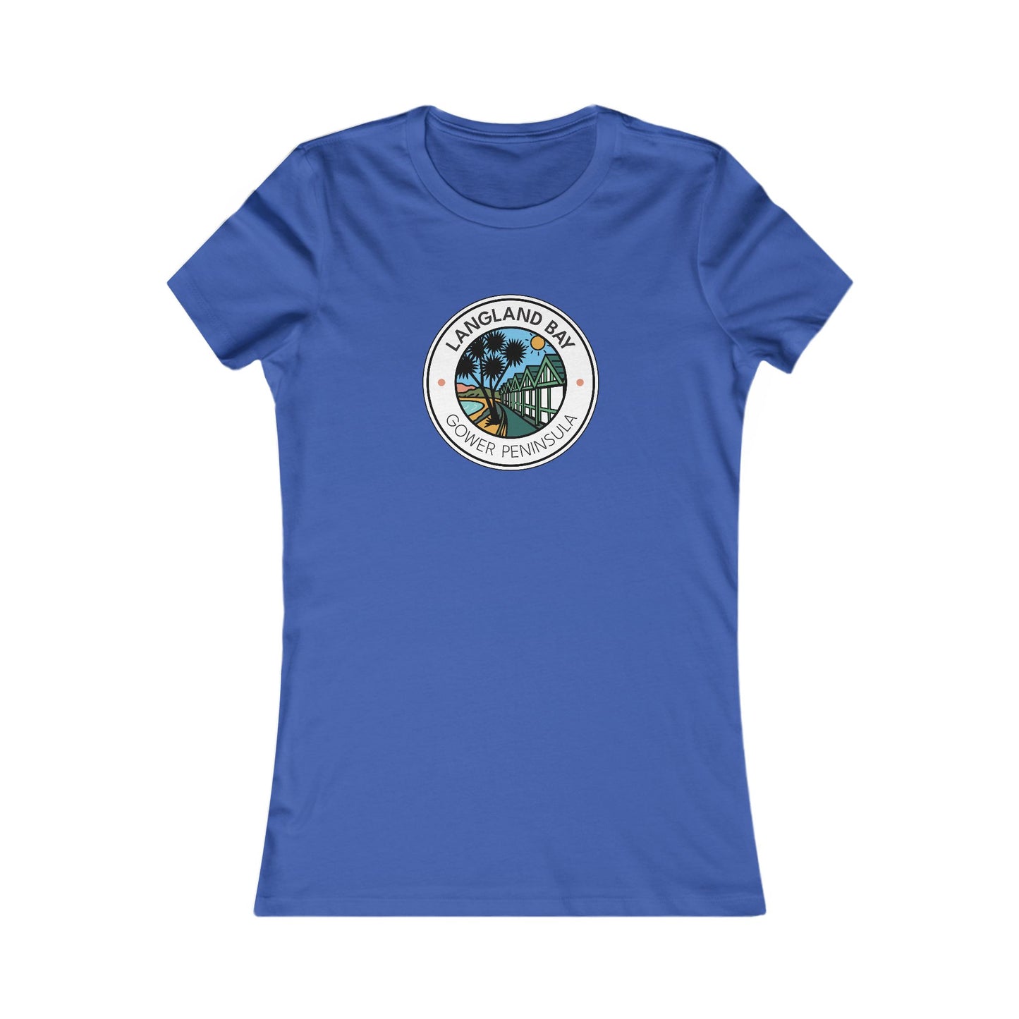 Langland Bay Women's Tee — Coastal Surf Vintage Badge