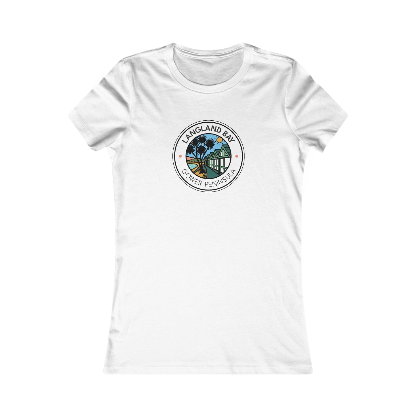 Langland Bay Women's Tee — Coastal Surf Vintage Badge
